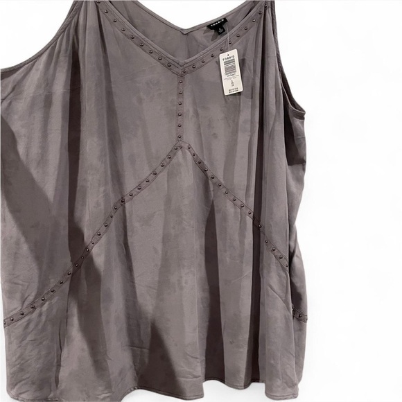 Torrid Grey Challis Studded Swing Cami Plus Size 5X 28W Soft Goth Indie Sleaze - Picture 5 of 9